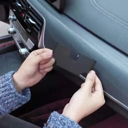 Car Card Storage Box Car Mounted Card Holder Voucher Storage Case Car Refueling High-Speed Card Slot Card Holder Auto Interior