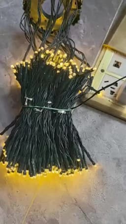 Christmas Tree String Lights with Green Ring USB Charge Christmas Lights Waterproof String Light for Outdoor Indoor Xmas Decor