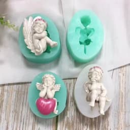 Angel Cupid Model Fondant Silicone Mold Chocolate Sugar Cupcake Baking Cake Decorating Tools Resin Gypsum Handmade Epoxy Mould