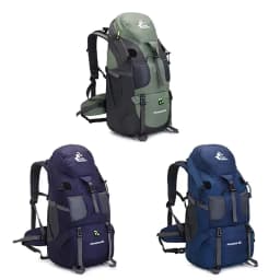50L Hiking Trekking Backpack Water-resistant Camping Daypack Backpack Outdoor Men Travel Trekking Climbing Backpack Free Knight