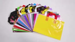 100pcs Custom Logo Colorful Shopping Bags With Handle Plastic Gift Bag Print One Color Logo On Double-sided Free Design Print