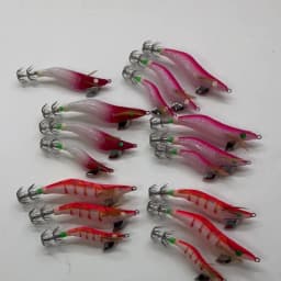 1 PC New Wooden Shrimp Bait with High-Intensity Luminous Effect, Equipped with Lead Pendant and Double-Layer Squid Hook