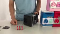Money Box Piggy Bank ATM Password Automatic Electronic Piggy Cash Coin Saving Box ATM Bank Safe Box Deposit Banknote Gift