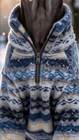 Turtleneck Dog Sweater for Medium Large Dogs, Thick Thermal Fleece Cold Weather Coats with Half Zipper Jumper Winter Pet Clothes