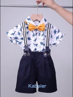 Cotton Birthday Clothes Suit for 3 6 9 12 18 24 Months Boys Newborn Baby Formal Set Romper Toddler Jumpsuit Outfits Summer Suits