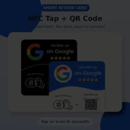Hilo Programmable NFC 215 Square for Google Review Card NFC Station Table 13.56Mhz QR Code Editable Standing Card