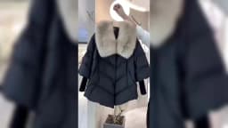 2026 New Womens Winter Coat White Duck Down Jacket With Big Woolen Collar Female Loose Outerwear Fashion Overcoat
