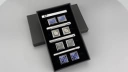 4 Sets Tie Clips & Cufflinks For Men Man Shirt Cufflink Wedding Guests Gift With Box Pisa Ties Pin Luxury Men's Gift For Husband