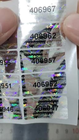Hologram Security Seal Tamper Evident Removal Proof Packing Label Serial Number VOID Left Open Evidence Anti-fake Laser Sticker