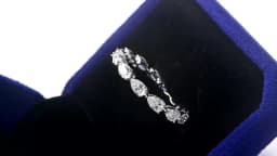 COSYA 4.5cttw Pear Cut Moissanite Eternity Ring For Women 100% S925 Silver Certified Waterdrop Diamond Wedding Band Fine Jewelry