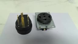 American Black 250V 30A Generator Anti-off Electric Plug NEMA 14-30P 14-30R Industrial Power Plug Socket Inline Wire Connector