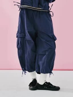 imakokoni High Waisted Cargo Work Pants Drawstring Loose Cropped Pants Women's Pants Casual Female Clothing for Women