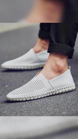 Size 48 49 Genuine Leather Flat Shoes Men Casual White Cowhide Sneaker Male Comfy Driving Loafers Business Dress Shoes Moccasins