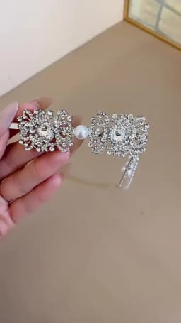 Full Rhinestones Imitation Pearls Long Tassel Ethnic Style Duckbill Hair Clips Bride's Wedding Headwear for Women New in 2026