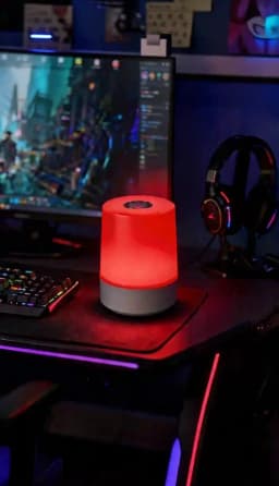 Contemporary Style LED RGB Night Light Soft Glow Multicolor Cylinder Design Touch Control Rechargeable Bedside Lamp for Home