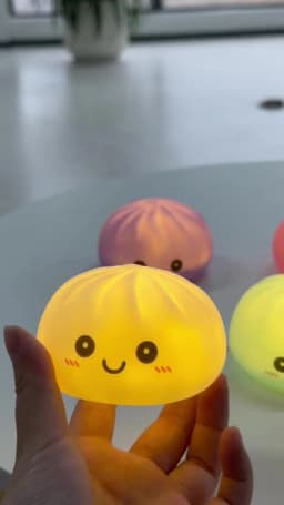 2027 New Dumpling Night Lights Glowing Dumplings Desktop Ornament Cute Glowing Dumpling Steamer Box Kawaii Dumpling Lights Gifts