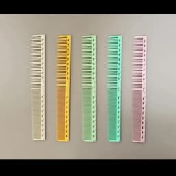 Hair Cutting Comb With Scale Cyan Yellow Ruler Haircut Combs Barber Shop Hairdressing Hairbrush Salon Styling Tools Y0521