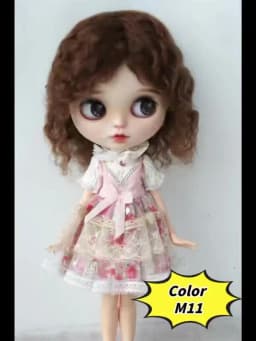 Messy Baby Curly  Soft Wave Mohair BJD Wigs  JD738  1/12 1/8 1/6 1/4 1/3 OB11 YOSD MSD SD DOD Nature Curly Doll Hair
