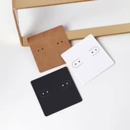 100PCS 3x1.5cm Blank 2 Holes Display Cards For Jewelry Earrings Holder Cardboard Small Business Packages Wholesale Supplies