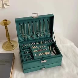 Hot sales 3 Layers Jewelry Box Organizer Large Capacity Ring Earring Necklace Storage New