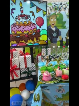 Wild Kratts Jungle Theme Birthday Party Ceremony Scene Layout Decorative Banner Spiral Honeycomb Pennant Disposable Items