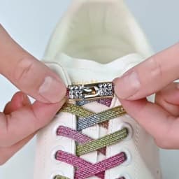 No Tie Shoe Laces Diamond Buckle Elastic Laces Shoelaces Pearl Light Colorful Fashion Without Ties Laces Sneaker Kids Adult