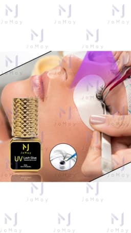JOMAY 0.5Sec Eyelash Extension Glue Black Fast Dry UV Lashes Glue Black Eyelash Glue Lash Remover For UV Eyelash Extension