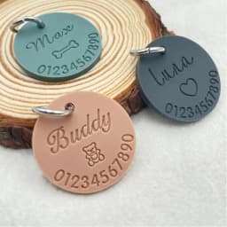 New Customized Silicone Pet Anti-lost ID Tag Cat Dog Tag Engraved Name Phone Number Custom Pendant Puppy Collars Accessories