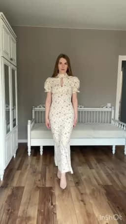 Linad Spring Elegant Print Long Dress Vintage High Waist Puff Sleeve Dresses Lady Casual Chiffon Turtleneck Dress For Women 2026