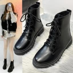 New Solid Color Simple Cross-strap Fashionable Women's Shoes Plus Velvet Warm Casual and Comfortable Short Boots Chaussure Femme