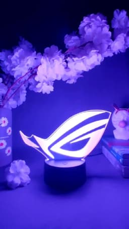 ROG 3D LED Lamp Cool Gaming Room Setup Lighting Decoration for Gamers Bedroom Cute Room Decor Game Logo Lamps Republic of Game