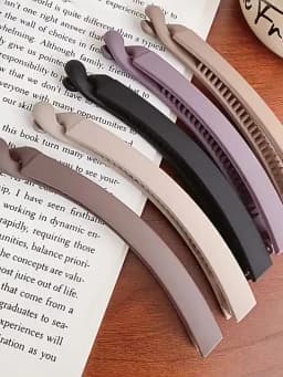 5pcs/4pcs Matte Banana Clip Vertical Clip Hair Clip on the Back of the Head, New Hairpin Seamless Ponytail Clip Headpiece