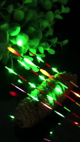 1PC Gravity Sensor Fiberglass Tail+1 Tube Luminous LED Light DIY Optical Tackle Ocean Fishing Tools Tackle Accessories