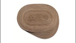 1/4/6/10PCS Oval Table Mats Braided Placemats for Dining Tables Natural Woven Oversized Place Mats Set 테이블매트 салфетки на стол