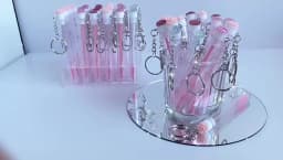 Reusable Eyelash Brush Tube Keychain Plastic Portable Mini Lash Comb Spoolie Container Glitter Cils Mascara Wands Keyring