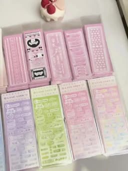 SKYSONIC New BOBO Full Set Junk Journal Stickers Decor Scrapbooking Lable Idol Kpop Stationery Postcards Kawaii Sticker Suppli