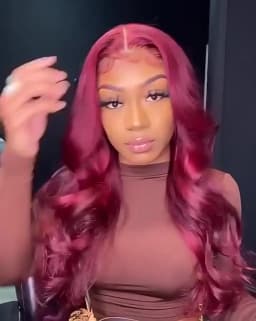 250 Density 99J Burgundy 13x4 Lace Frontal Human Hair Wigs Brazilian Colored 30 Inch Body Wave Lace Front Wigs Human Hair