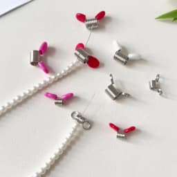1Pc Stringing Bead Stoppers Spring End Fasteners Nickel Plating On Steel Small Stoppers Bracelet Tool Jewelry Making Supplies