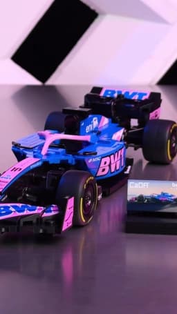 CaDA Alpine F1 A525 Formula Racing Car No.43 Collectible Building Blocks, Assembly Toys for Boys and Girls, Holiday Gifts