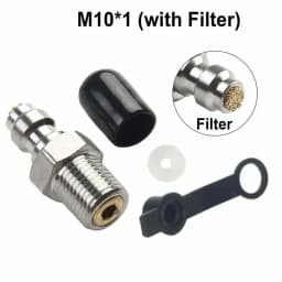 8MM M10x1 Adapter Pneumatic Quick Coupler Reliable Connection Secure Thread Fittings Convenient Dust Cap High-Quality Material
