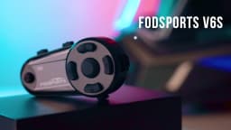 Fodsports V6S Motorcycle Intercom Helmet Bluetooth Headset 6 Riders 1000m Waterproof Wireless Interphone,FM Radio,Share Music
