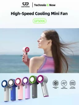 Mini Fan 100 Gear Wind Speed Electric Fan Digital Display Adjustable Turbo Portable Outdoor Handheld of Cold Compressed Sheets