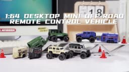 1:64 Remote Control Off-Road Vehicle 2.4G Mini Desktop Remote Control Toy Car-with Tow Box Children's Holiday Gift