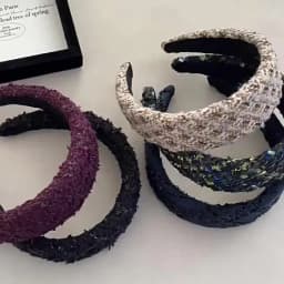 1Pcs thick tweed wide edge headband looks small and retro,suitable daily commuting,dating,and versatile hair accessories