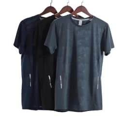 Men Running Compression T-shirt Dry Fit Short Sleeve Sport Tees Male Gym Fitness Jogging Sweatshirt Homme Athletic Shirt Tops