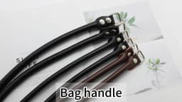 1Pair 38cm Genuine Leather Bag Straps Belts DIY Replacement Handbag Purse Handle Bag Accessories Coffee Black Bags Straps Belts
