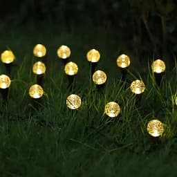 30 LED Solar Bubble Ball Lawn Lights Waterproof Christmas Solar Pathway String Light Outdoor Garden Patio Trail Lighting Decor
