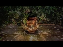 1PC Iron Solar Lantern Outdoor, Pathway Garden Light with Auto On/Off, Waterproof Decorative Lighting for Yard/Patio