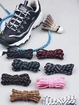 2 Pairs Heavy Duty Work Boots Shoelaces 4.5mm Diameter Round German Training Hiking Shoe Laces for Men And Women