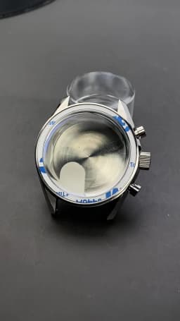VK63 High Quality 39.7mm Case Moonswatch Metal Case Chronograph Case Fit VK63 Movement Accessories VK63 Watch Box